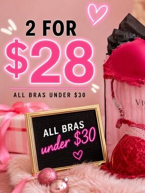 Victoria’s Secret Bras Bundle 2 for $28 Mix & Match Under $30